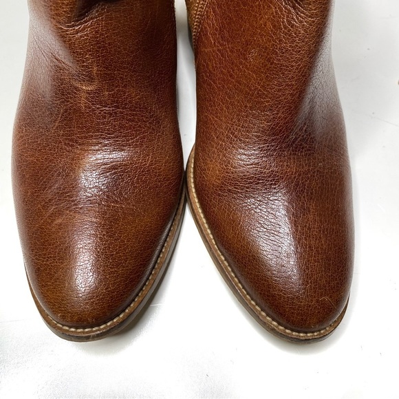 Jonak Leather Suede Ankle Heeled Boots Brown 37 - Picture 3 of 8